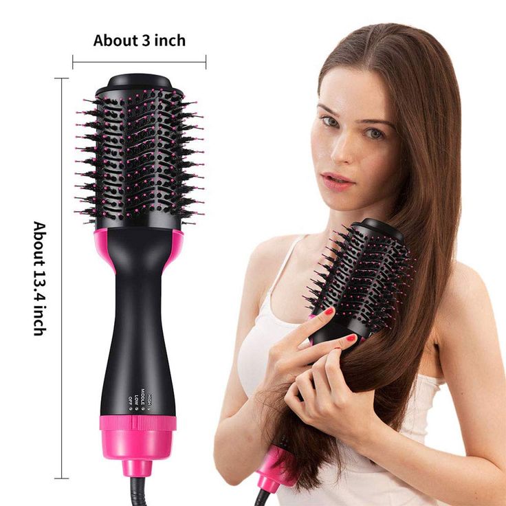 One Step 3 In 1 Hot Air Brush (Dryer + Straightener + Curler)